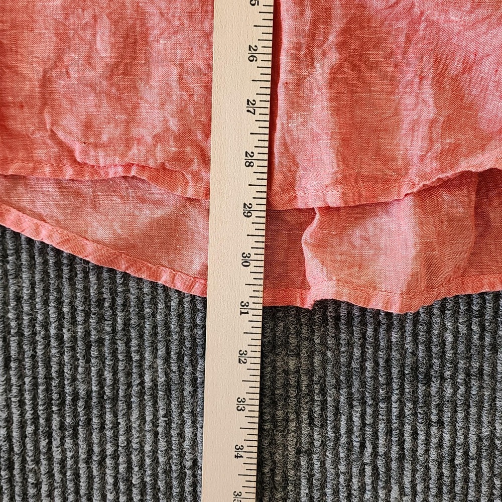 Sigrid Olsen Linen Shirt Womens Medium Pink Long Sleeve Lightweight Summer Tunic - Picture 9 of 11